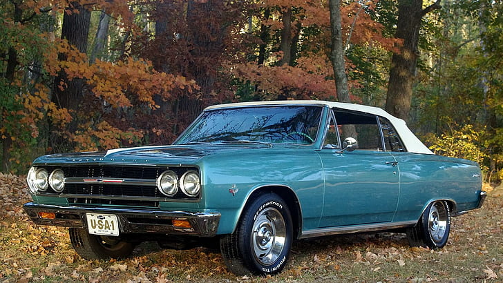 1965 Chevrolet Chevy II: Nova, зелено купе, автомобили, 1920x1080, chevrolet, chevrolet chevy ii: nova, HD тапет