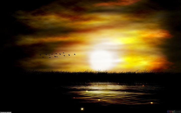 Dunkel, Landschaft, Sumpf, HD-Hintergrundbild
