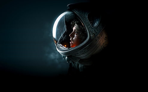 Alien (film), karya seni, Ellen Ripley, fiksi ilmiah, Sigourney Weaver, Space Suit, Wallpaper HD HD wallpaper