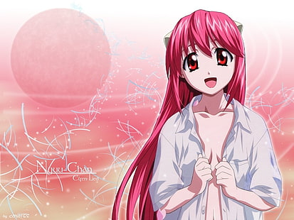 Illustrazione di Nyuu Chan, Anime, Elfen Lied, Lucy (Elfen Lied), Sfondo HD HD wallpaper