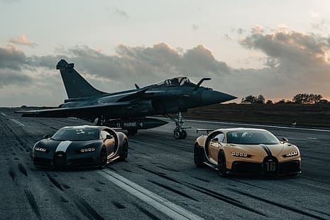 Bugatti, Dassault Rafale, Chiron, Fond d'écran HD HD wallpaper
