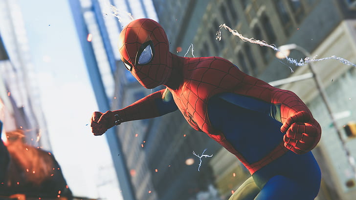 spiderman ps4, spiderman, superbohaterowie, gry, hd, 4k, 2018 gry, gry ps, flickr, Tapety HD