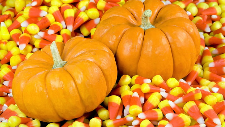 Holiday, Halloween, Candy Corn, Gourd, HD wallpaper