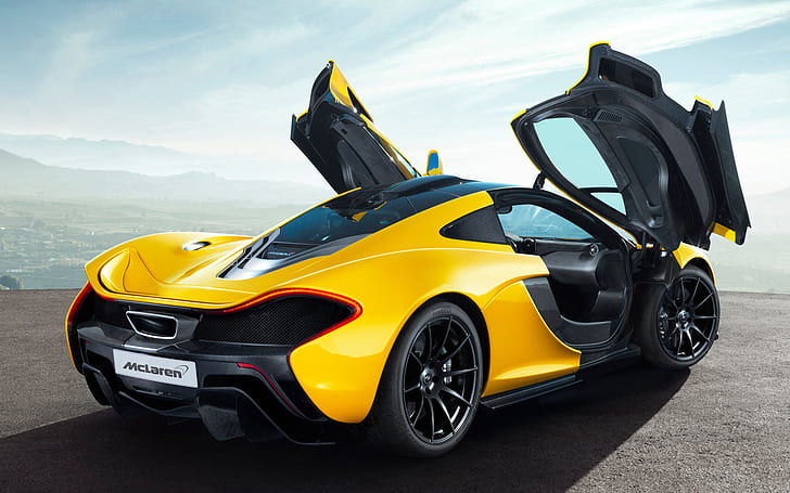 McLaren giallo P1, giallo, mclaren, automobili, Sfondo HD