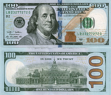 100, billetes de banco, dólares, dinero, Fondo de pantalla HD HD wallpaper