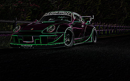 HD Porsche Black Rauh-Welt, mobil, hitam, porsche, welt, rauh, Wallpaper HD HD wallpaper