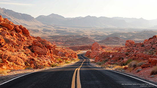 Red Sandstone, Valley of Fire State Park, Nevada, Naturaleza, Fondo de pantalla HD HD wallpaper
