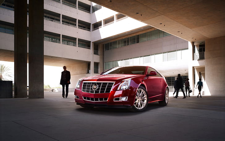 Cadillac CTS rouge 2012, Cadillac CTS, Fond d'écran HD