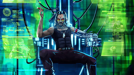 لعبة فيديو Cyberpunk 2077 ، كيانو ريفز، خلفية HD HD wallpaper