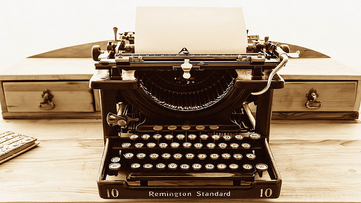 typewriter, vintage, remington, remington standard, still life photography, desk, writing table, retro, typewriter desk, HD wallpaper
