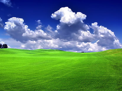 أرض خضراء جميلة ، سماء بيضاء وحقل عشب أخضر ، طبيعة ، مناظر طبيعية ، خلفيات طبيعة جميلة ، خلفيات طبيعة مذهلة ، خلفيات طبيعة عالية الدقة، خلفية HD HD wallpaper