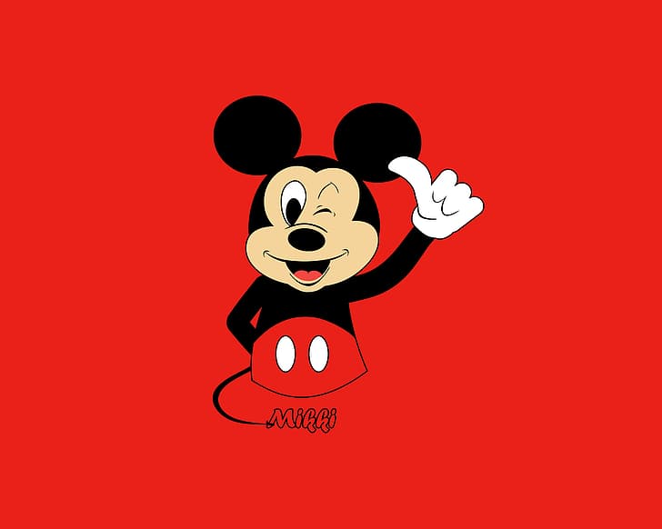 Mickey Mouse Red Background HD wallpapers free download | Wallpaperbetter