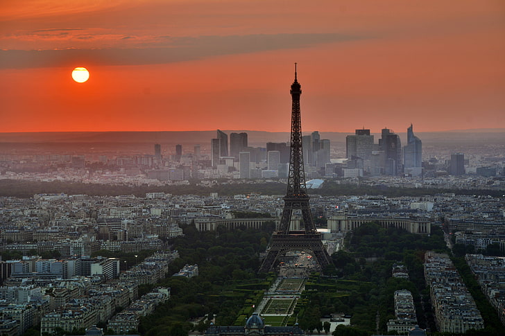 프랑스, 에펠, 파리, 도시, 라, 프랑스, ​​방어, 타워, HD 배경 화면