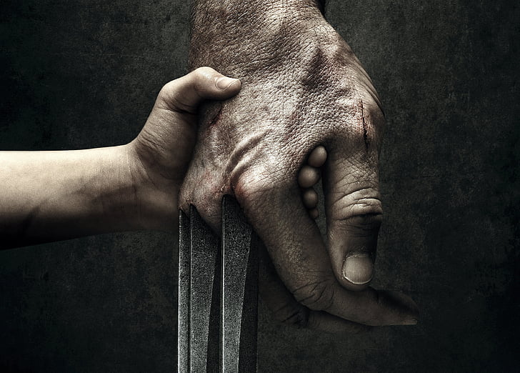 zbliżenie ręki trzymającej dłoń osoby, Logan, 2017, 4k, Tapety HD