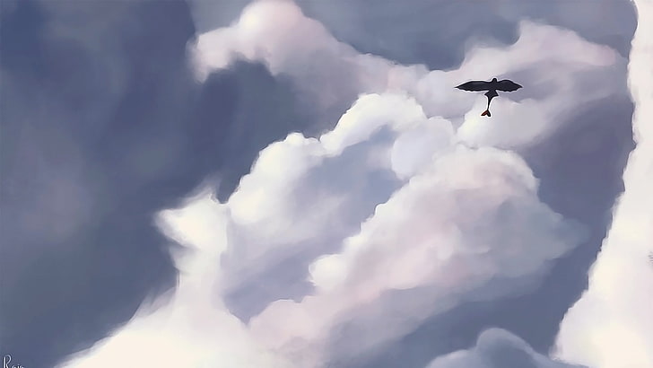 painting of flying bird, How to Train Your Dragon, concept art, Toothless, animated movies, movies, HD wallpaper