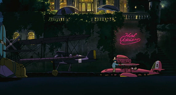 Film, Porco Rosso, Anime, Hotel, Studio Ghibli, HD-Hintergrundbild HD wallpaper