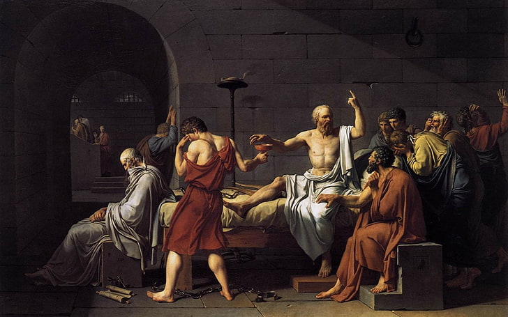 Дэвид, смерть, Жак Луис, картины, Сократ, HD обои