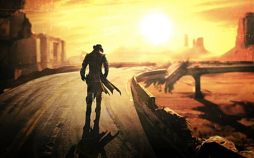 Fallout: Нью-Вегас, Одинокая дорога, HD обои HD wallpaper