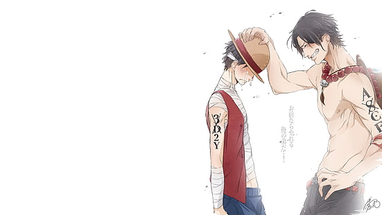 Anime, One Piece, Monkey D. Luffy, Portgas D. Ace, Tapety HD HD wallpaper
