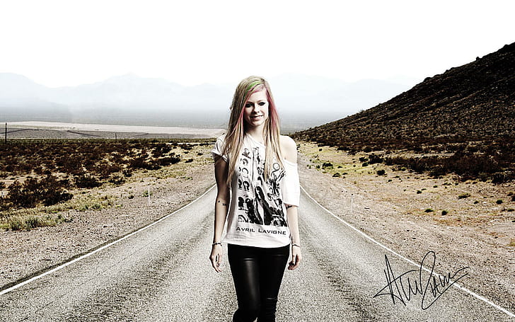 Avril Lavigne dengan Signed, avril lavigne, musik, lajang, selebriti, selebriti, gadis, hollywood, wanita, penyanyi wanita, Wallpaper HD