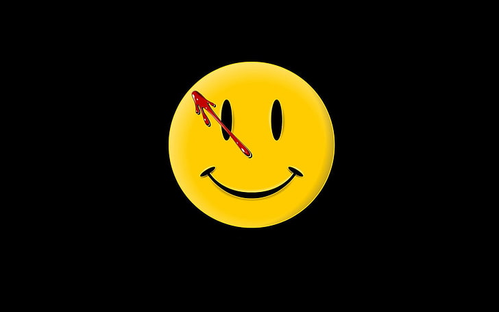 ilustracja żółta buźka emoji, Watchmen, Tapety HD