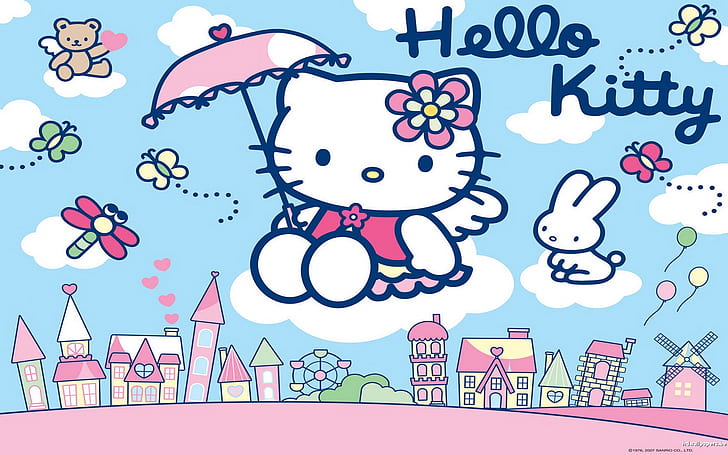 süß, hallo kitty, kätzchen, kitty, pink, HD-Hintergrundbild