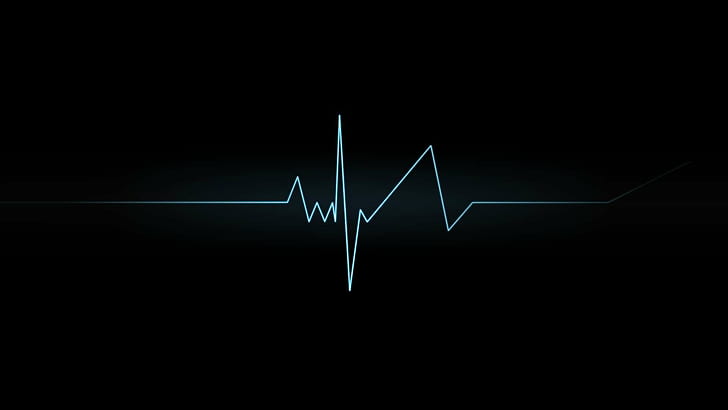 Batimento cardíaco HD, batimento cardíaco, linha, pico, HD papel de parede