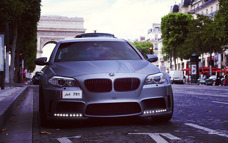 BMW F10 M5 Tuning Car Parking, tuning, parcheggio, Sfondo HD