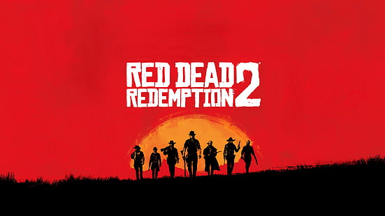 videospel, Red Dead Redemption, Red Dead Redemption 2, Rockstar Games, spelare, Gamer, röd, western, HD tapet HD wallpaper