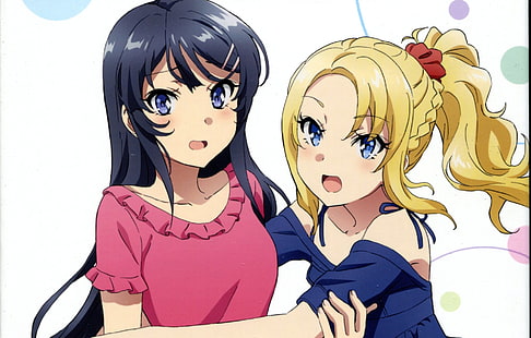 Anime, Seishun Buta Yarou wa Hasenmädchen Senpai no Yume wo Minai, Mai Sakurajima, Nodoka Toyohama, HD-Hintergrundbild HD wallpaper