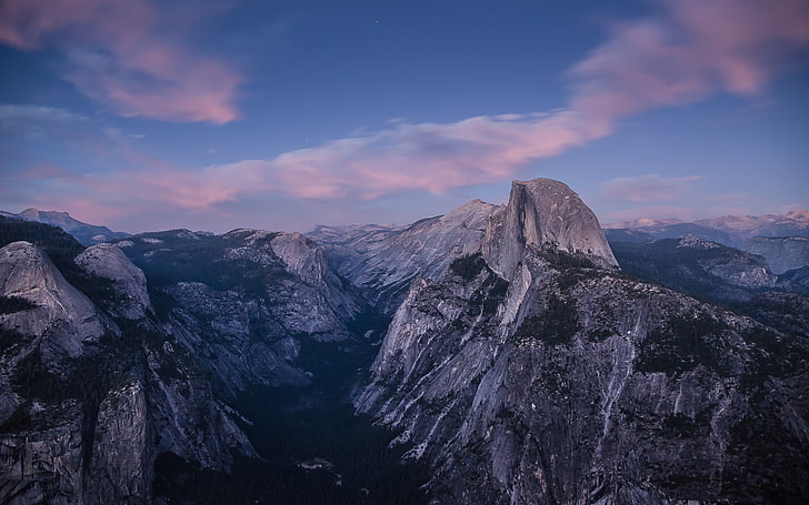alam, pegunungan, langit, lanskap, Taman Nasional Yosemite, Half Dome, Wallpaper HD