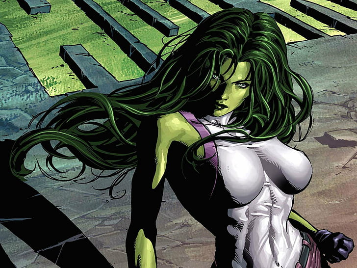 cómics, hulk, maravilla, ella, she-hulk, superhéroe, Fondo de pantalla HD