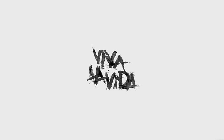 viva, la, vida, logo, music, art, white, HD wallpaper
