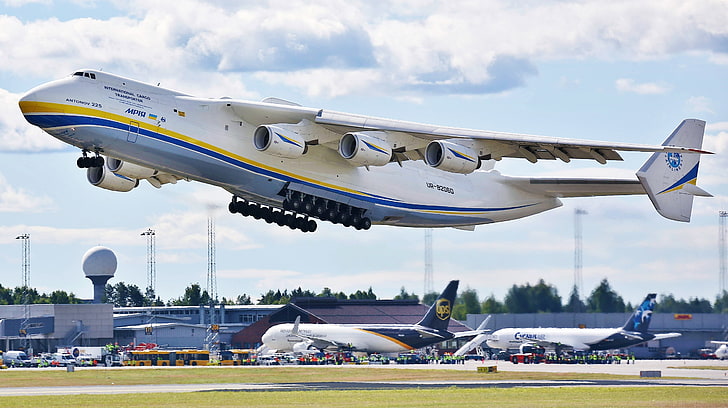 The sky, Clouds, The plane, Aircraft, Strip, Airport, Wings, Boeing, Engines, Dream, Ukraine, Mriya, The an-225, Airlines, Soviet, The rise, Cargo, Antonov 225, Antonov, Huge, McDonnell Douglas, MD-11, Flies, Cossack, Ан225, McDonnell Douglas MD-11, Chassis, Boeing 757, Transport, 757, 225, Antonov Airlines, O. K. Antonov, The fuselage, Soviet Transport Jet Aircraft, Transport Aircraft, The an-225 in flight, Soviet Transport Aircraft, Tolmachev, The biggest, Balabuev, Soviet Aircraft, In flight, Cygnus Air, UPS Airlines, HD wallpaper