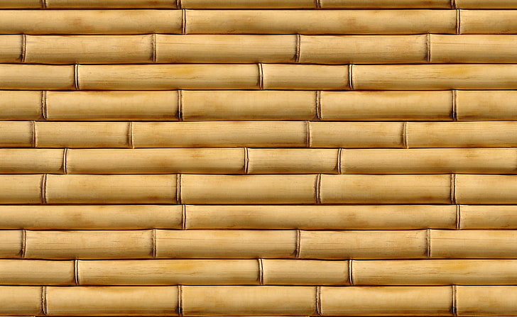 竹の棒、茶色の竹の棒、ヴィンテージ、竹、棒、 HDデスクトップの壁紙