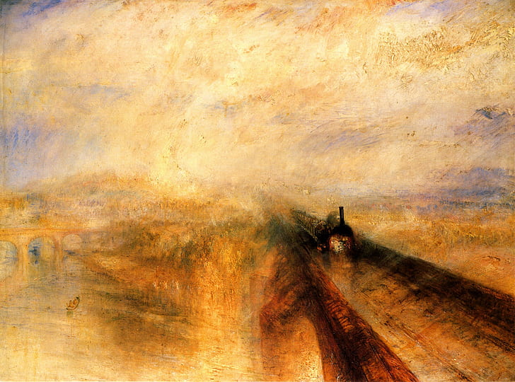 J. M. W. Turner, pintura, estrada de ferro, arte tradicional, HD papel de parede