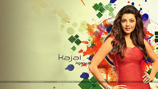skådespelerska, agarwal, babe, bollywood, indian, kajal, modell, HD tapet HD wallpaper