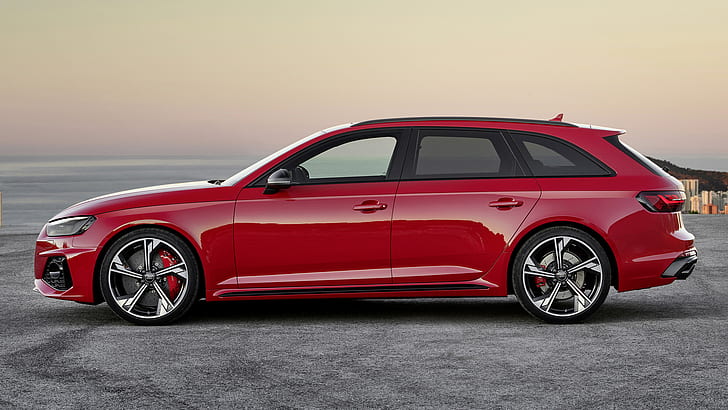 Audi, Audi RS4, Audi RS4 Avant, Car, Luxury Car, Red Car, Station Wagon, HD wallpaper
