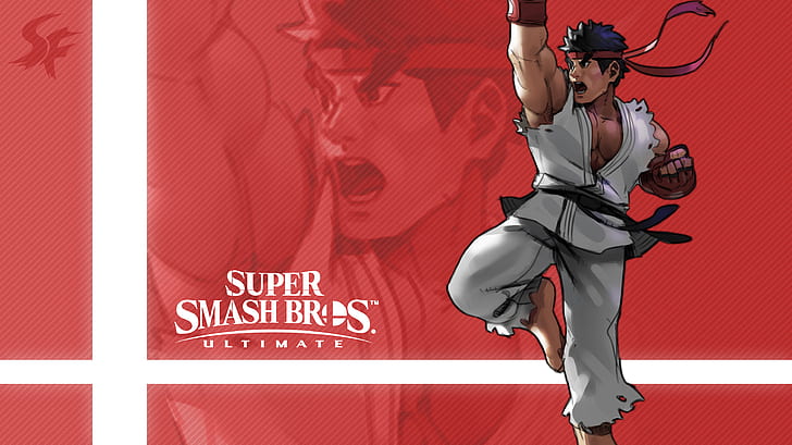 Видеоигра, Super Smash Bros. Ultimate, Рю (Street Fighter), HD обои