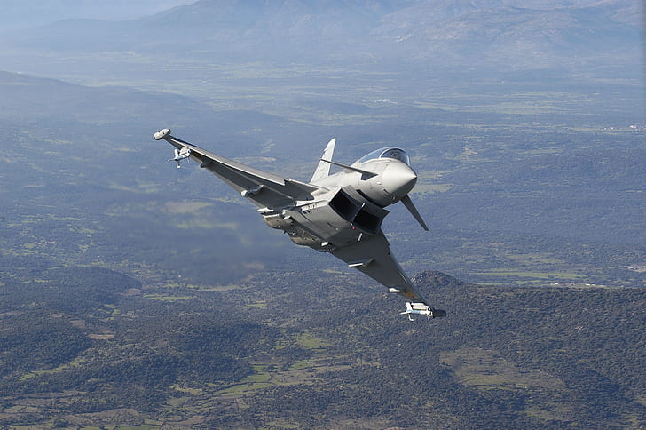 caça a jato, Eurofighter Typhoon, HD papel de parede