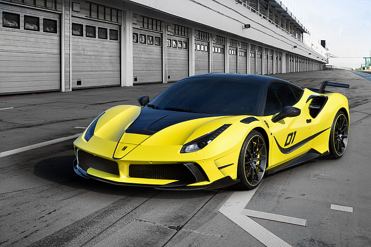 Salon de l'auto de Genève 2016, voiture de sport, jaune, Mansory 4XX Siracusa, Fond d'écran HD