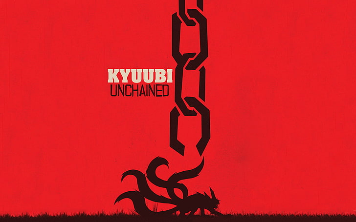 Fond d'écran Kyuubi Unchained, Naruto Shippuuden, Kyuubi, Django Unchained, crossover, anime, Fond d'écran HD