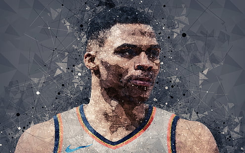 Basket, Russell Westbrook, NBA, Oklahoma City Thunder, Sfondo HD HD wallpaper