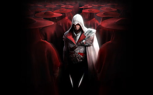 Обложка на играта Assassin's Creed 2, Assassin's Creed: Brotherhood, Ezio Auditore da Firenze, Assassin's Creed, видео игри, HD тапет HD wallpaper