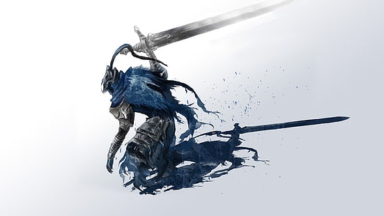 ภาพวาดตัวละครอะนิเมะดาบอาร์โทเรียส Dark Souls ศิลปะแฟนตาซีวิดีโอเกม Artorias the Abysswalker, วอลล์เปเปอร์ HD HD wallpaper