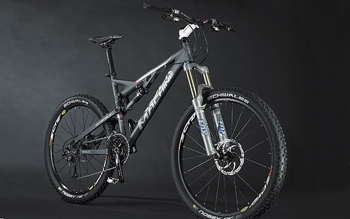 schwarzes vollgefedertes fahrrad, fahrrad, grau, metall, sport, HD-Hintergrundbild HD wallpaper