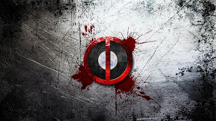 logo merah dan hitam, Komik, Deadpool, Merc with a Mouth, Wallpaper HD