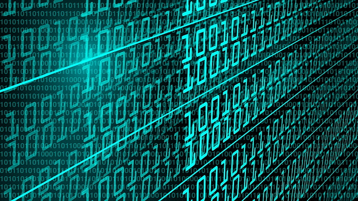 data matrix wallpaper, binary, numbers, typography, HD wallpaper