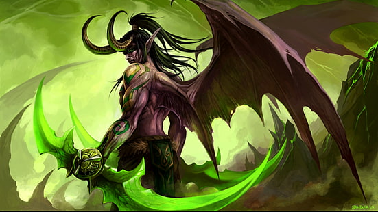 Illidan Stormrage, วิดีโอเกม, Warcraft, World of Warcraft, วอลล์เปเปอร์ HD HD wallpaper