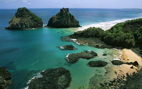 Arquipélago de Fernando de Noronha, Brasil, ilha, Fernando, Arquipélago, Brasil, HD papel de parede HD wallpaper